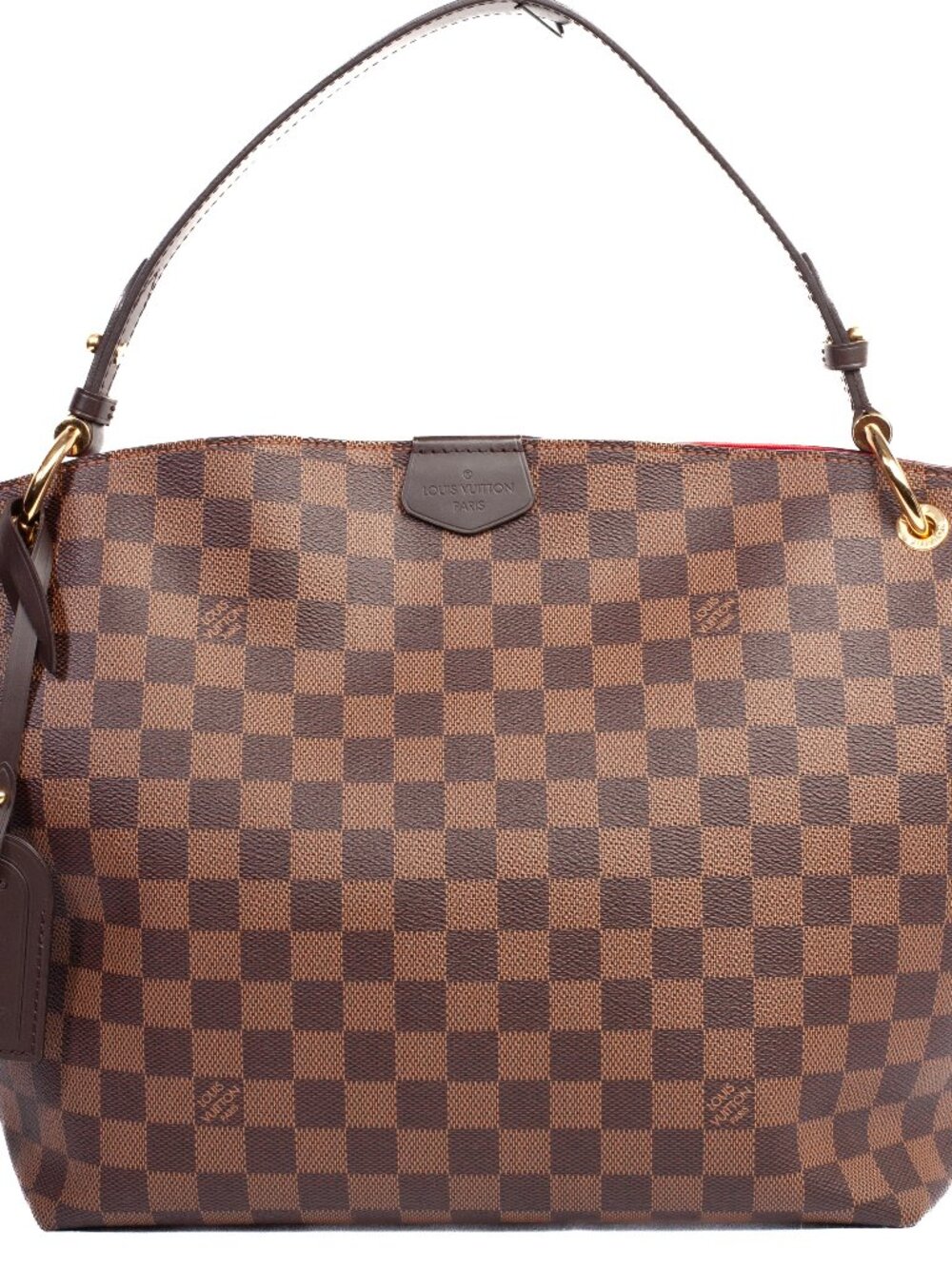 Authentic Louis Vuitton Graceful Handbag in Damier Ebene Coated Canvas